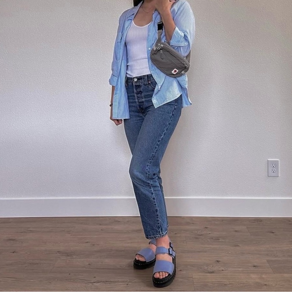 Levi's Straight-Leg Medium Blue Jeans
